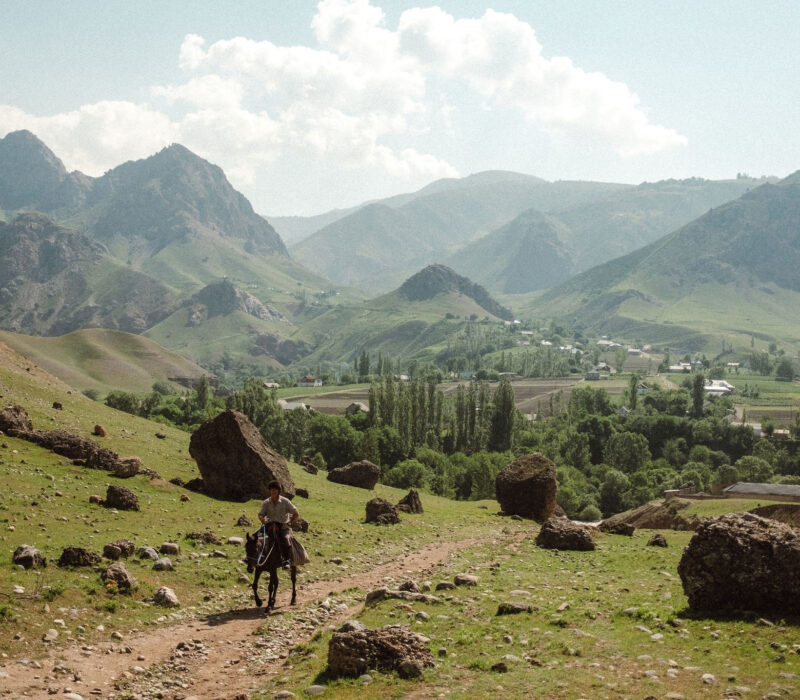 Riding along the Kyrgyzstan Mountain pass meeting locals and enjoying nature.